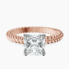 14ct Rose Gold Sansa Solitaire Lab Diamond Ring front image