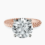 14kt Rose Gold Sansa Solitaire Lab Diamond Ring front image