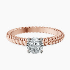 18kt Rose Gold Sansa Solitaire Lab Diamond Ring front image