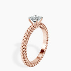 18kt Rose Gold Sansa Solitaire Lab Diamond Ring standing product image one