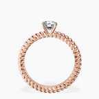 18kt Rose Gold Sansa Solitaire Lab Diamond Ring side right image one