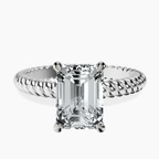 14kt White Gold Sansa Solitaire Lab Diamond Ring front image
