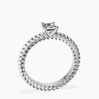 14kt White Gold Sansa Solitaire Lab Diamond Ring side right image one