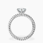14kt White Gold Sansa Solitaire Lab Diamond Ring side right image one