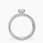 Platinum Sansa Solitaire Lab Diamond Ring side right image one