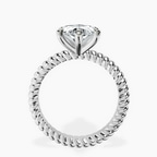 14kt White Gold Sansa Solitaire Lab Diamond Ring side right image one