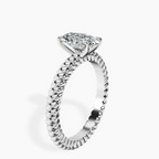 14kt White Gold Sansa Solitaire Lab Diamond Ring standing product image one