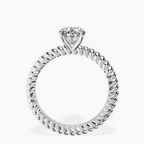 Platinum Sansa Solitaire Lab Diamond Ring side right image one