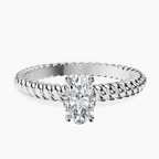 18kt White Gold Sansa Solitaire Lab Diamond Ring front image