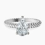Platinum Sansa Solitaire Lab Diamond Ring front image
