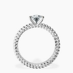 Platinum Sansa Solitaire Lab Diamond Ring side right image one