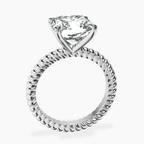 Platinum Sansa Solitaire Lab Diamond Ring side right image one