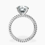18kt White Gold Sansa Solitaire Lab Diamond Ring side right image one