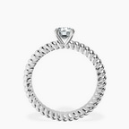 Platinum Sansa Solitaire Lab Diamond Ring side right image one