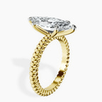 18kt Yellow Gold Sansa Solitaire Lab Diamond Ring standing product image one