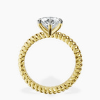18kt Yellow Gold Sansa Solitaire Lab Diamond Ring side right image one