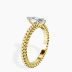 18kt Yellow Gold Sansa Solitaire Lab Diamond Ring standing product image one
