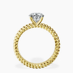 2.99 ct. oval Sansa Solitaire Ring in 10kt yellow gold side right image one