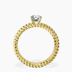 18kt Yellow Gold Sansa Solitaire Lab Diamond Ring side right image one