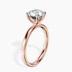18ct Rose Gold Four Prong Solitaire 2mm Lab Diamond Ring standing product image one