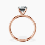 18ct Rose Gold Four Prong Solitaire 2mm Lab Diamond Ring side right image one