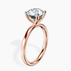 14kt Rose Gold Four Prong Solitaire 2mm Lab Diamond Ring standing product image one