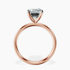 14kt Rose Gold Four Prong Solitaire 2mm Lab Diamond Ring side right image one