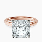 18kt Rose Gold Four Prong Solitaire 2mm Lab Diamond Ring front image