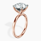 18kt Rose Gold Four Prong Solitaire 2mm Lab Diamond Ring standing product image one
