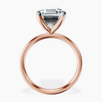 18kt Rose Gold Four Prong Solitaire 2mm Lab Diamond Ring side right image one