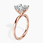 18kt Rose Gold Four Prong Solitaire 2mm Lab Diamond Ring standing product image one