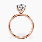 18kt Rose Gold Four Prong Solitaire 2mm Lab Diamond Ring side right image one
