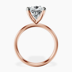 18kt Rose Gold Four Prong Solitaire 2mm Lab Diamond Ring side right image one