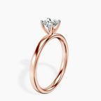 18kt Rose Gold Four Prong Solitaire 2mm Lab Diamond Ring standing product image one