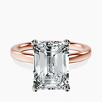 14kt Rose Gold Four Prong Solitaire 2mm Lab Diamond Ring front image