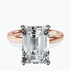 14kt Rose Gold Four Prong Solitaire 2mm Lab Diamond Ring front image