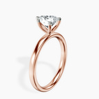 14kt Rose Gold Four Prong Solitaire 2mm Lab Diamond Ring standing product image one