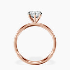 14kt Rose Gold Four Prong Solitaire 2mm Lab Diamond Ring side right image one