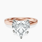 10kt Rose Gold Four Prong Solitaire 2mm Lab Diamond Ring front image