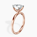 10kt Rose Gold Four Prong Solitaire 2mm Lab Diamond Ring standing product image one