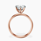 10kt Rose Gold Four Prong Solitaire 2mm Lab Diamond Ring side right image one