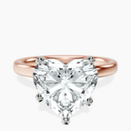 14kt Rose Gold Four Prong Solitaire 2mm Lab Diamond Ring front image