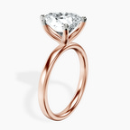 14kt Rose Gold Four Prong Solitaire 2mm Lab Diamond Ring standing product image one
