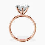 14kt Rose Gold Four Prong Solitaire 2mm Lab Diamond Ring side right image one
