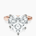 18kt Rose Gold Four Prong Solitaire 2mm Lab Diamond Ring front image