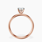 18kt Rose Gold Four Prong Solitaire 2mm Lab Diamond Ring side right image one