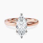 18kt Rose Gold Four Prong Solitaire 2mm Lab Diamond Ring front image