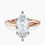 18ct Rose Gold Four Prong Solitaire 2mm Lab Diamond Ring front image
