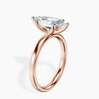 18ct Rose Gold Four Prong Solitaire 2mm Lab Diamond Ring standing product image one