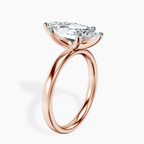 10kt Rose Gold Four Prong Solitaire 2mm Lab Diamond Ring standing product image one